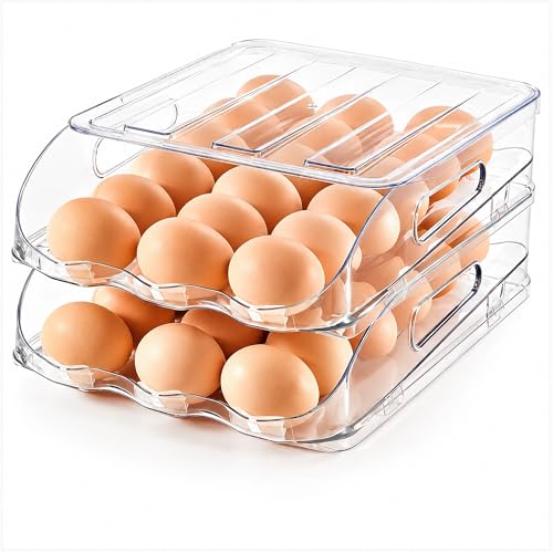 36 Egg Holder for Fridge with Silicone Bumpers