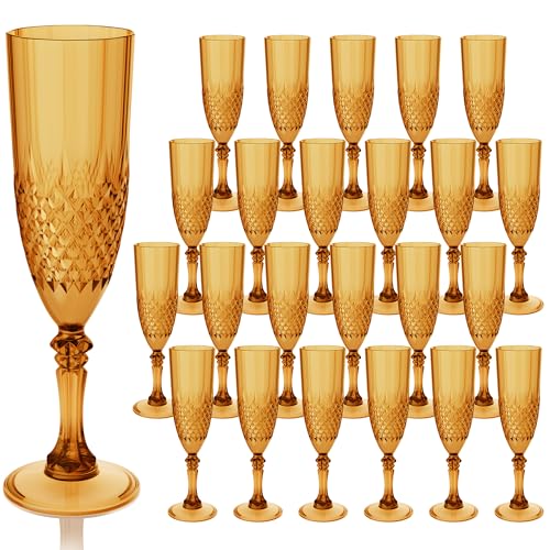 24 Pack Plastic Champagne Flutes (24 Count)