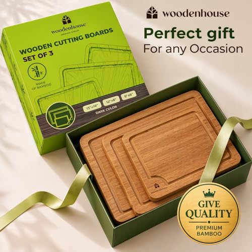 Wooden Cutting Board Set of 3 (3 Count)