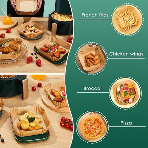 505 PCS Square Air Fryer Liners Disposable 8inch for 5 (505 Count)
