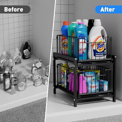 2 Tier Pull Out Cabinet Organizer