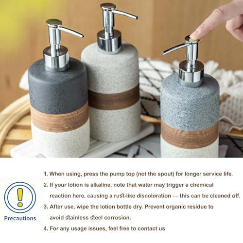 Ceramic Dish Soap Dispenser for Kitchen (2 Count)