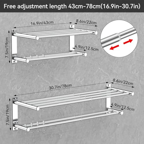 Adjustable Towel Bar for Bathroom Wall Mount17