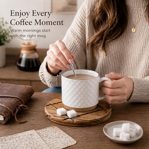 15 OZ Stackable Coffee Mugs Set of 4 (4 Count)