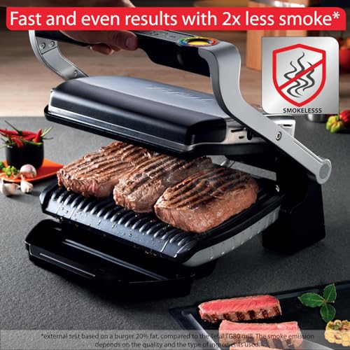 OptiGrill Indoor Panini Press Grill with 6 Cooking Programs