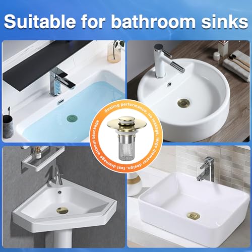 Bathroom Sink Drain Strainer (4 Count)