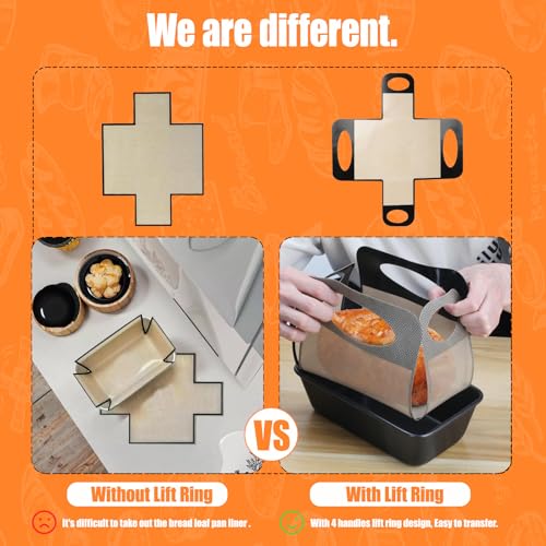 2Pcs Reusable Silicone Bread Loaf Pan Liner