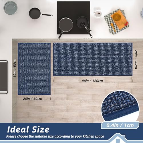 Kitchen Rugs and Mats 2PCS Non (10.8966 Sq Ft)