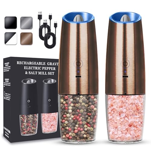 Rechargeable Electric Salt And Pepper Grinder Set (2 Count)