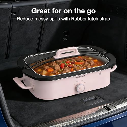 4 Quart Slow Cooker with Casserole Manual Warm Setting