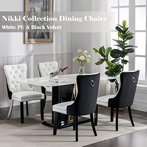 Black and White Dining Chairs Set of 4 (4 Count)