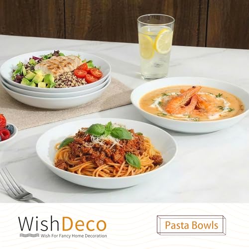 White Pasta Bowls Set of 6 (6 Count)