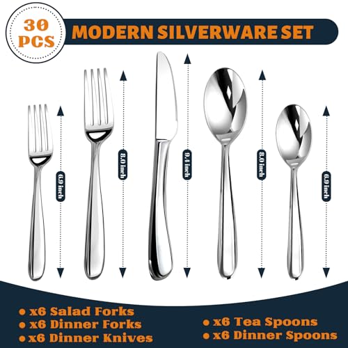 Silverware Set for 6 (30 Count)