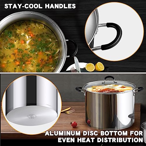 Professional 3 Quart Stainless Steel Stock Pot with Lid