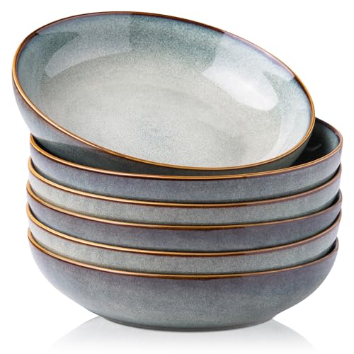 8.5’’ Ceramic Pasta Bowls Set of 6 (6 Count)