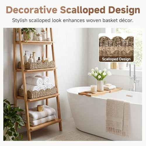 Wicker Scalloped Basket