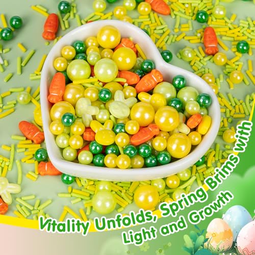 Edible Yellow Green Sprinkles for Cake Decorating (4.5 Ounce)