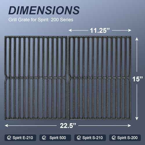 15 inch Grates for Weber Spirit 200 Side Control for Weber Spirit Grill Grates 15 x 11 1