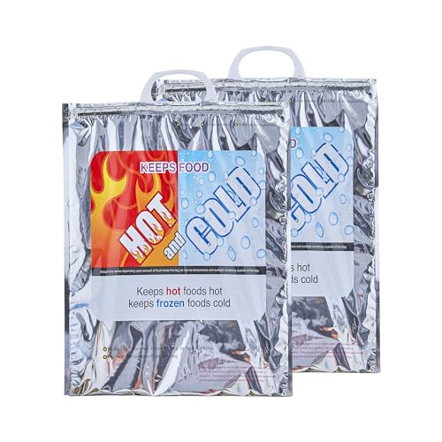 Hot and Cold Insulated Bags for Food Delivery (2 Count)