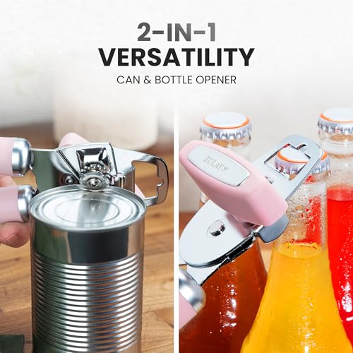Heavy Duty Stainless Steel Can Opener Manual with Bottle Opener