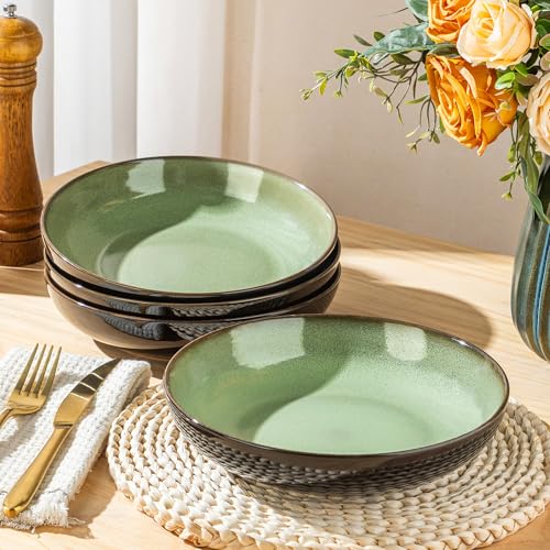 9.0" Ceramic Pasta Bowls Set of 4 (4 Count)