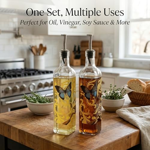 2 Pack Glass Olive Oil Dispenser (2 Count)