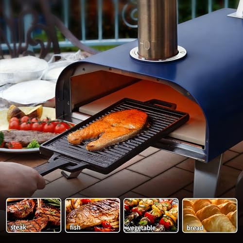 12" Multi Fuel Outdoor Pizza Oven Reach up to 1110℉