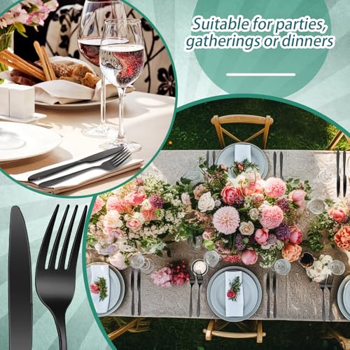 100 Pieces Stainless Steel forks and knives Dinner Flatware Set Tableware Cutlery for Butter Kitchen Restaurant