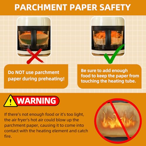 200pcs Thickened Air Fryer Paper Liners XXXL (200 Count)