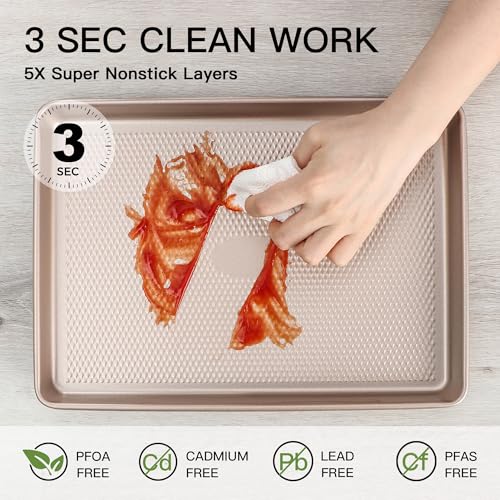 2 Pack Half Sheet Cookie Sheets for Baking (2 Count)