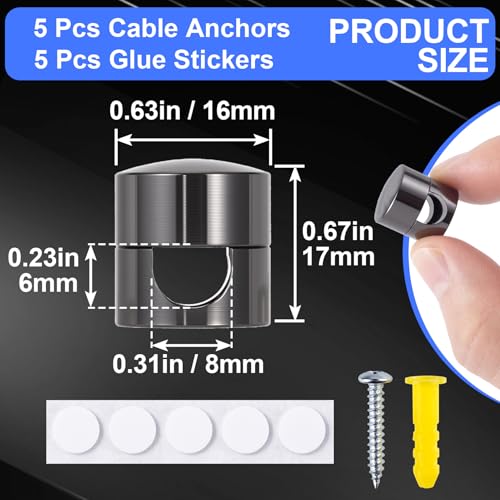 5 Sets Charger Holders for Cords (5 Count)
