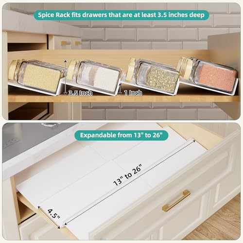 White Spice Drawer Organizer (8 Count)