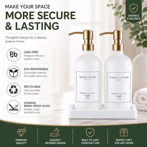 Thick Glass Soap Dispenser (2 Count)