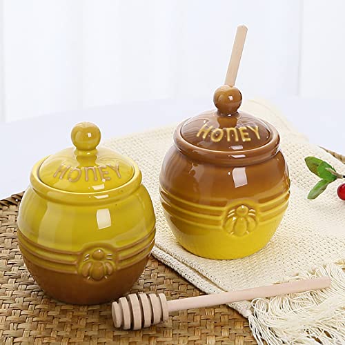 Ceramic Honey Pot with Dipper