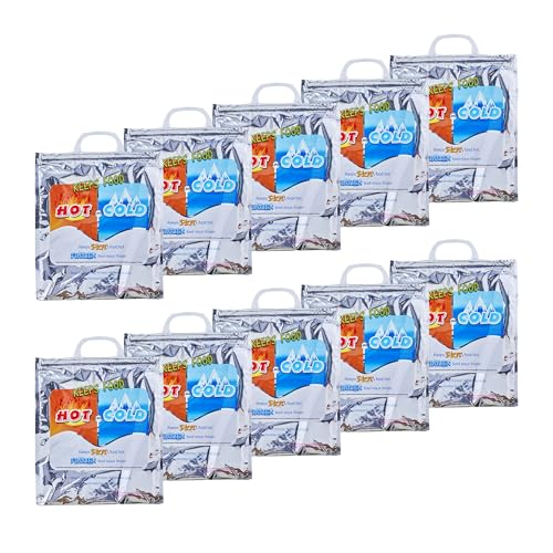 Hot and Cold Insulated Bags for Food Delivery (10 Count)