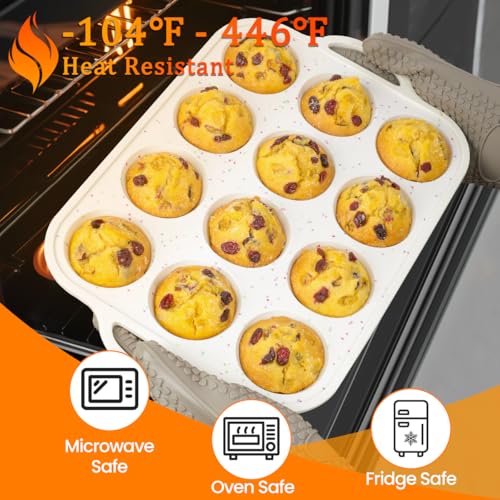 Silicone Muffin Pan for Baking with Metal Reinforced Frame