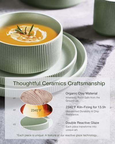 Star Stoneware Dinnerware Sets with Pasta Bowls (24 Count)