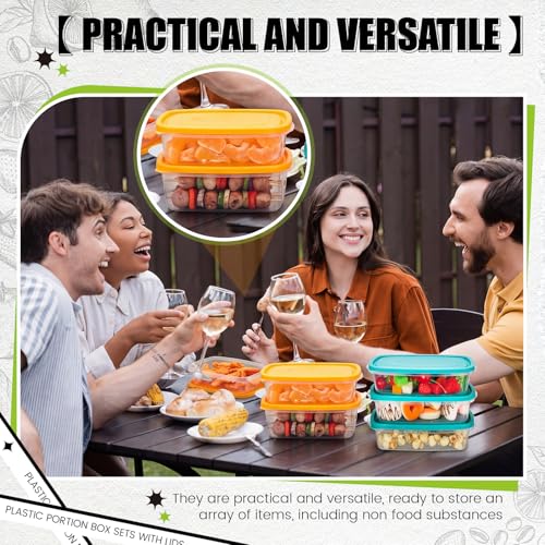 18 Pcs 33 oz Plastic Food Storage Containers with Lids (18 Count)