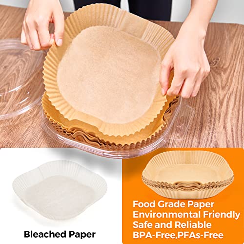 250 Pcs 9" Square Air Fryer Liners Disposable for 8 (125 Count)