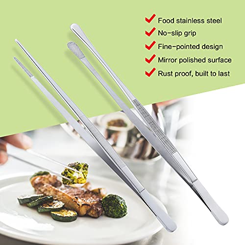 Stainless Steel Food Tweezers Multi (2 Count)