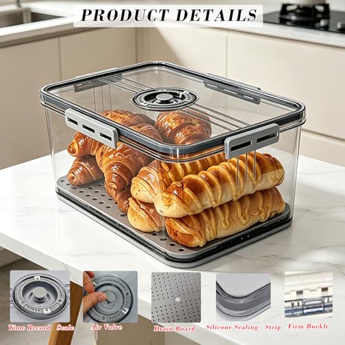 Bread Box Bread Boxes for Kitchen Counter Airtight