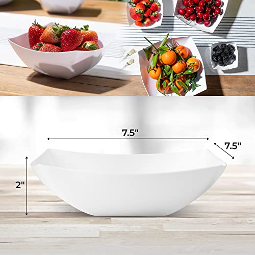 4 Pack Disposable White Plastic Party Bowls (4 Count)