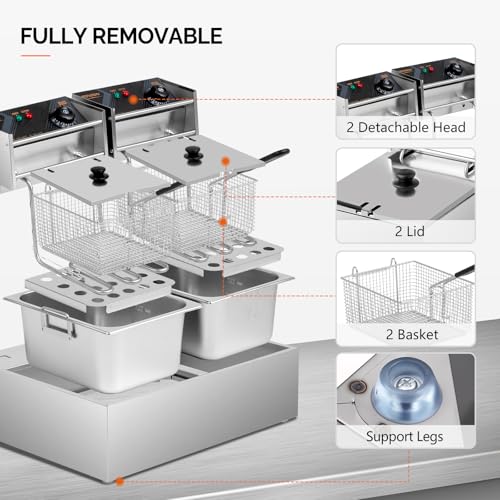 22.8QT 21.6L Electric Deep Fryer