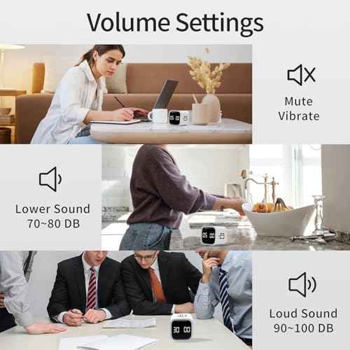 Productivity Timer Flip Gravity Sensor Cube Timer Countdown & Countup (3 Count)
