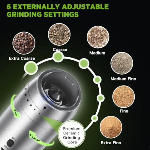 Electric Salt and Pepper Grinder Set (2 Count)