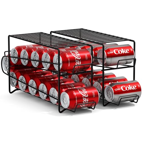 Soda Can Dispenser Rack for Fridge (12 Count)