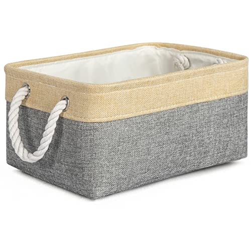 Decorative Basket Rectangular Fabric Storage Bin Organizer Basket with Handles for Clothes Storage