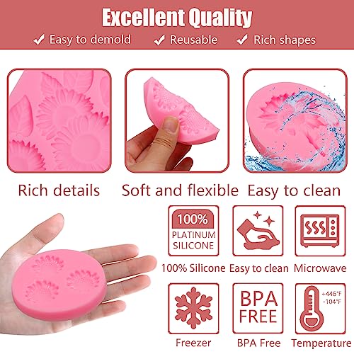 Sunflower Mold Silicone 4 Pcs (4 Count)