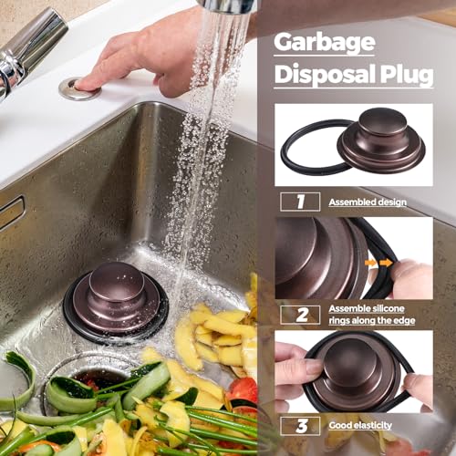 3 Pcs Sink Plug Stopper Disposal Drain Strainer (3 Count)