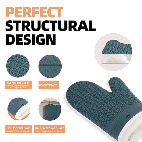 Silicone Oven Mitts (2 Count)
